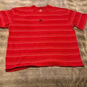 Nike NWOT Red and White Striped Tee